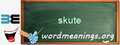 WordMeaning blackboard for skute